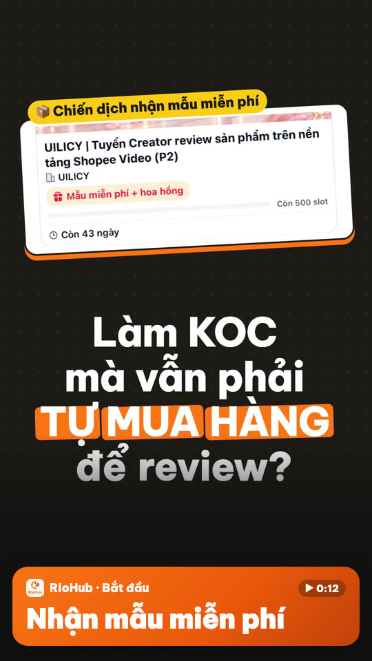 Làm KOC không cần tự mua hàng: nhận mẫu miễn phí để review